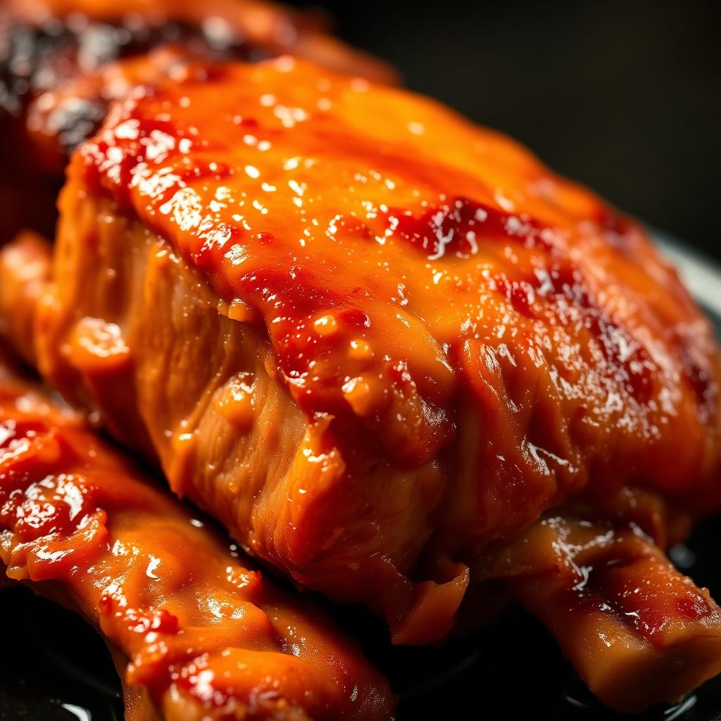 Glazed roast pork